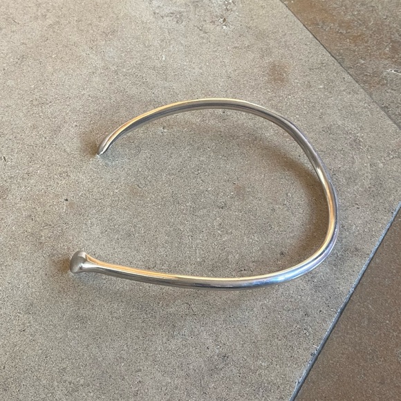 M.A. Hassan Silver Modernist Statement Cuff Choker Necklace - Picture 2 of 6